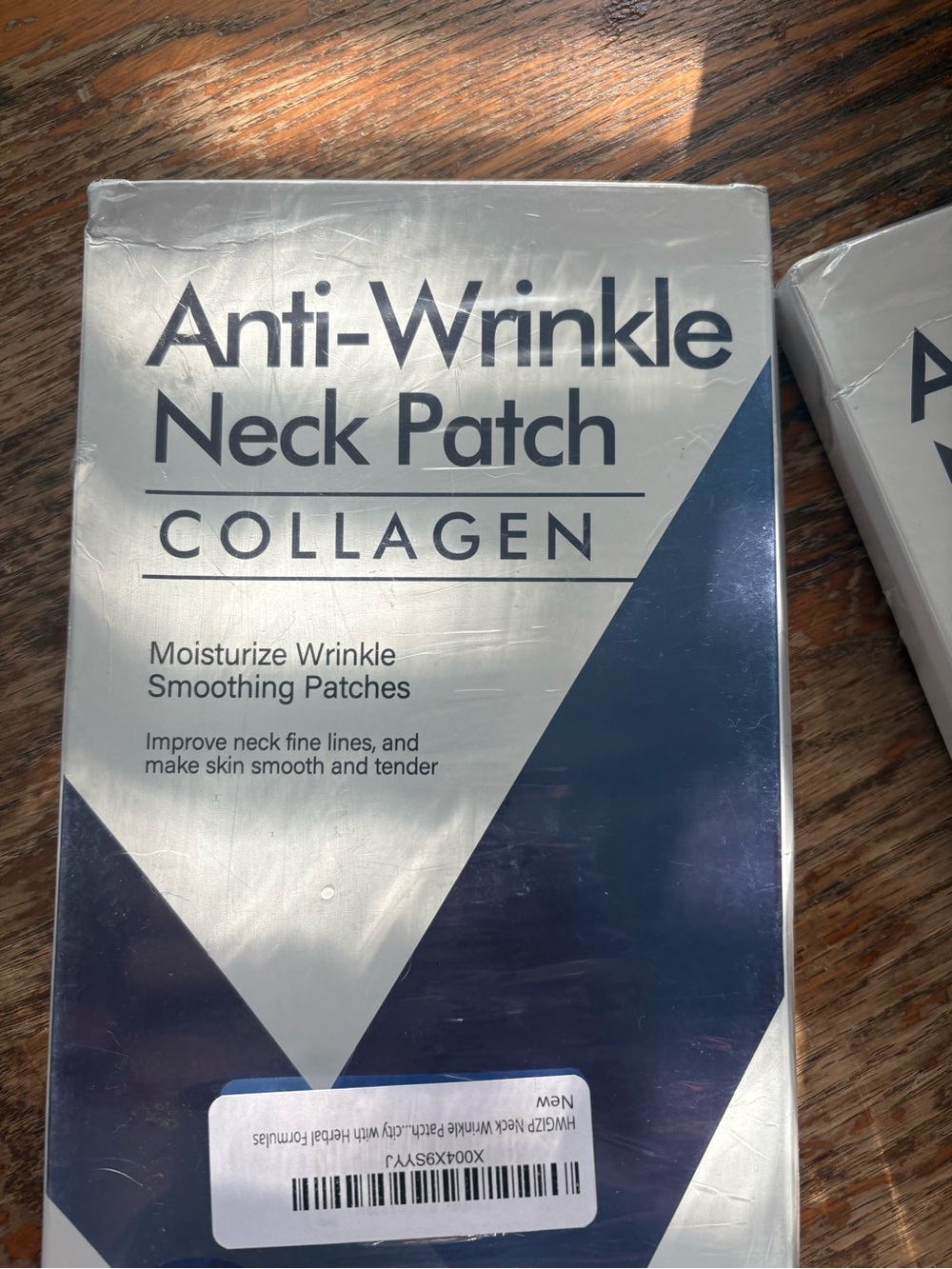 NIB- Anti-Wrinkle Neck Patch Collagen - Blue - 10 Patches